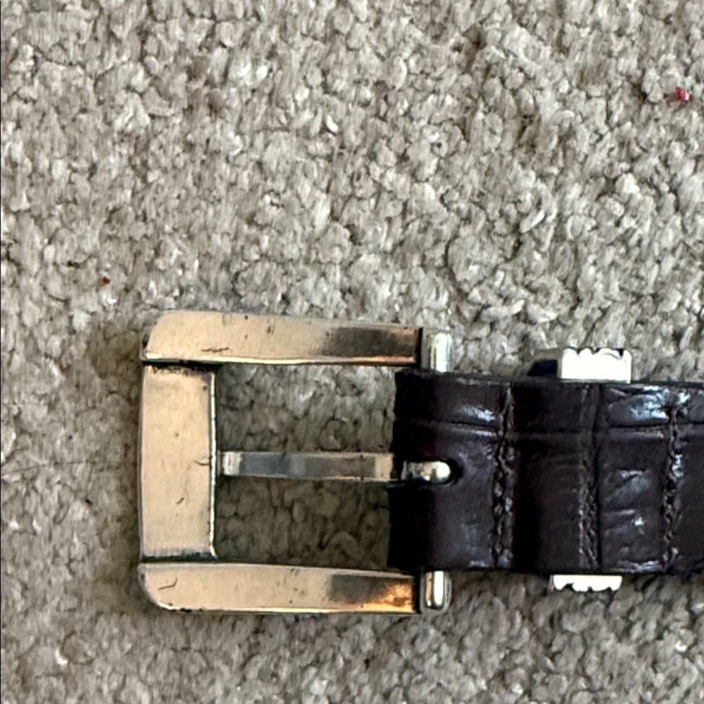 ONYX by Brighton 14903 Men’s Brown Crocodile Leather Belt- size 40 inches - Picture 7 of 9